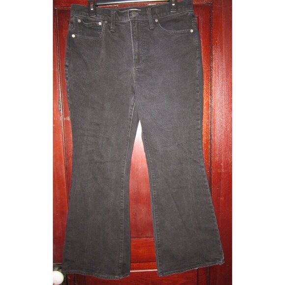 Madewell Jeans 30P 30 Petite The Perfect Vintage Flare Blk Denim High Rise Boho - Picture 1 of 4